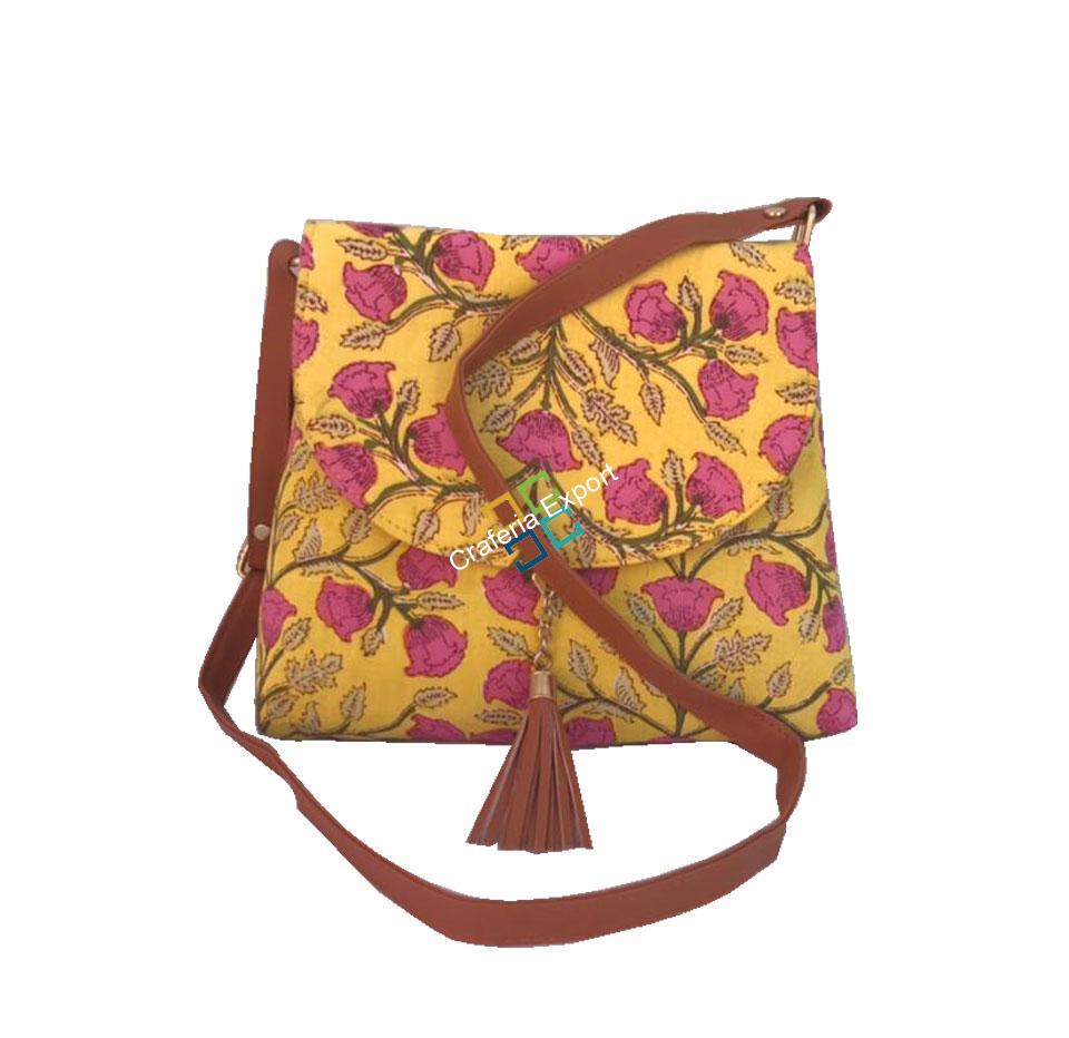 Buy Babbotty Women's Jacquard Sling Bag With Adjustable Strap | Ladies Side  Purse | Handbag | Shoulder bag for Girls | Cross body bag(Orange) at  Amazon.in