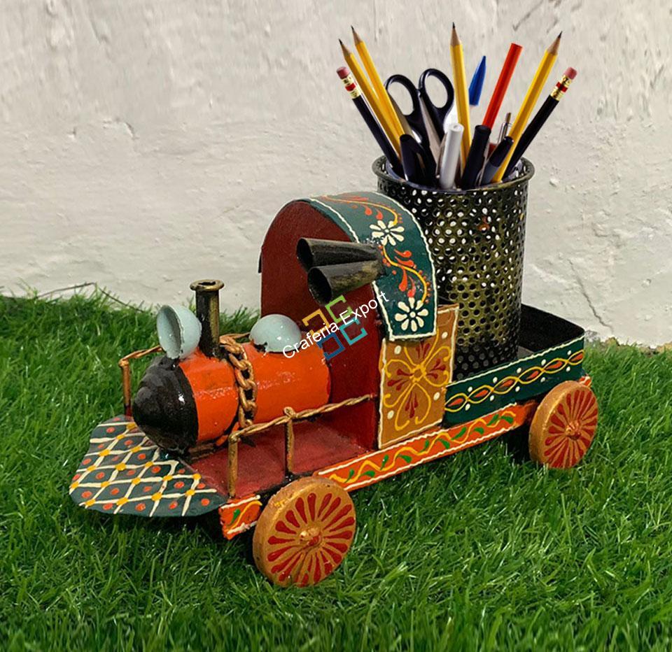 Ethnic Army Print Engine Styled Pen Stand/Multipurpose stand/gift item/home decor