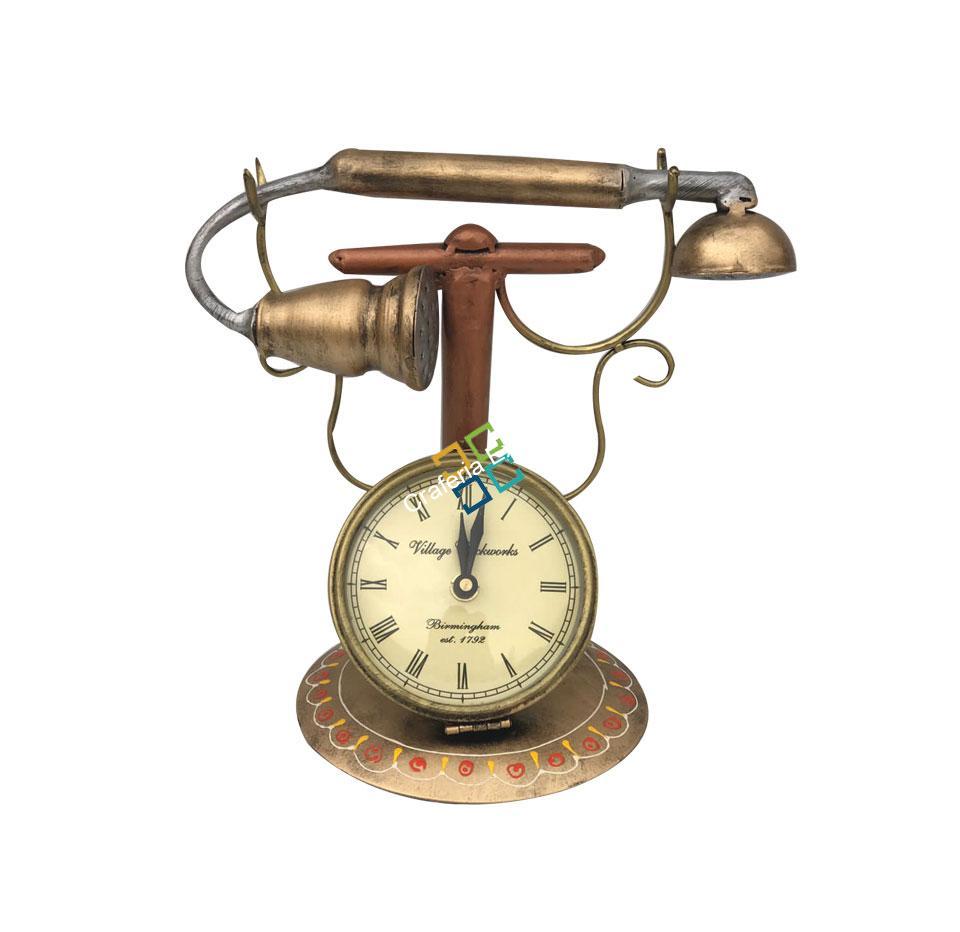 Retro Telephone Model Clock showpiece For Home Decor