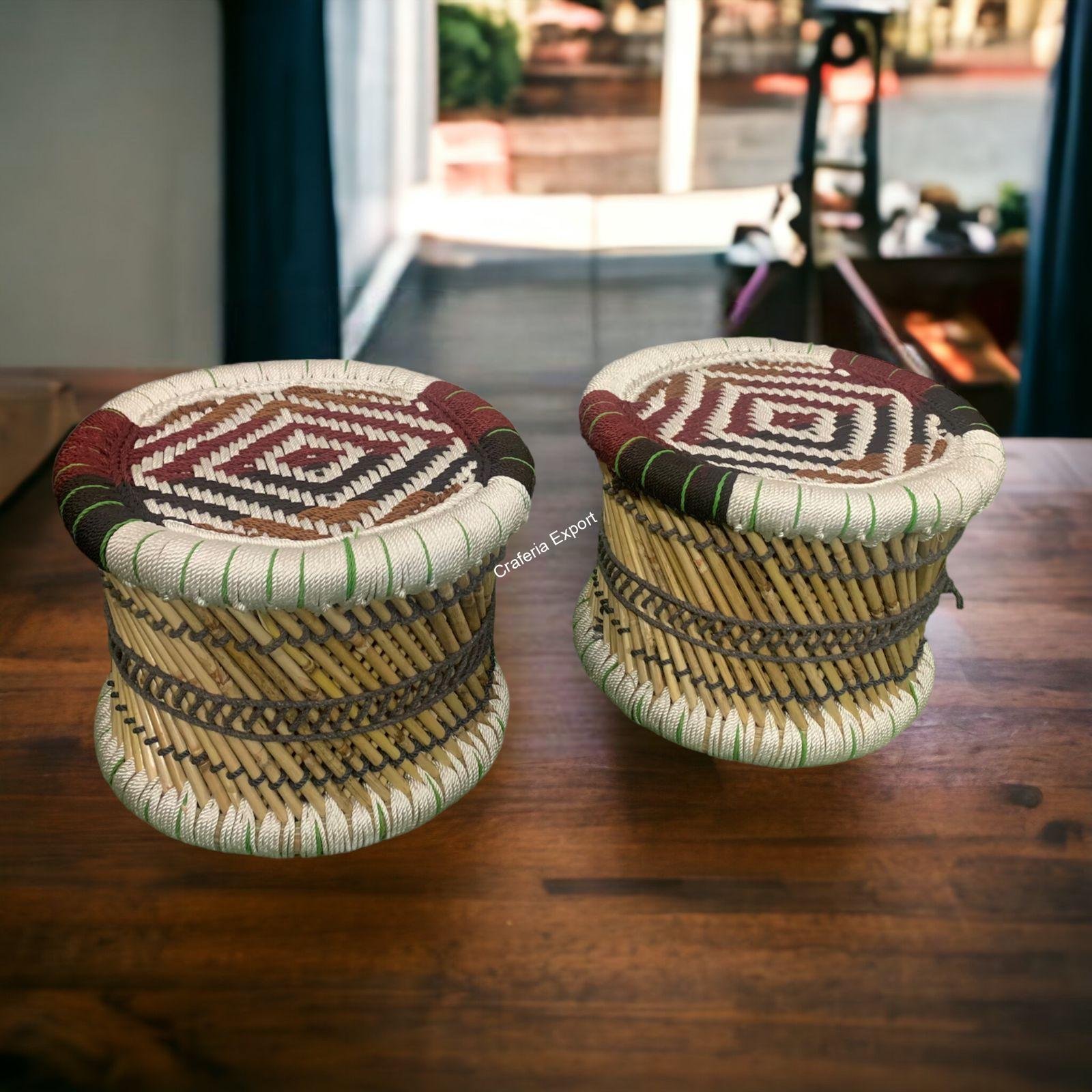 Buy Bamboo Stool Indoor Garden Muddi mudda Craferia