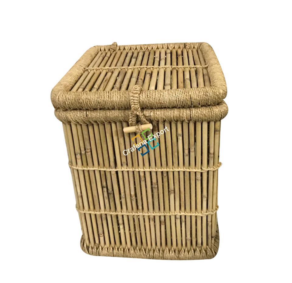 Handmade Bamboo Laundry /Hamper Basket For Home Useful (medium Size)