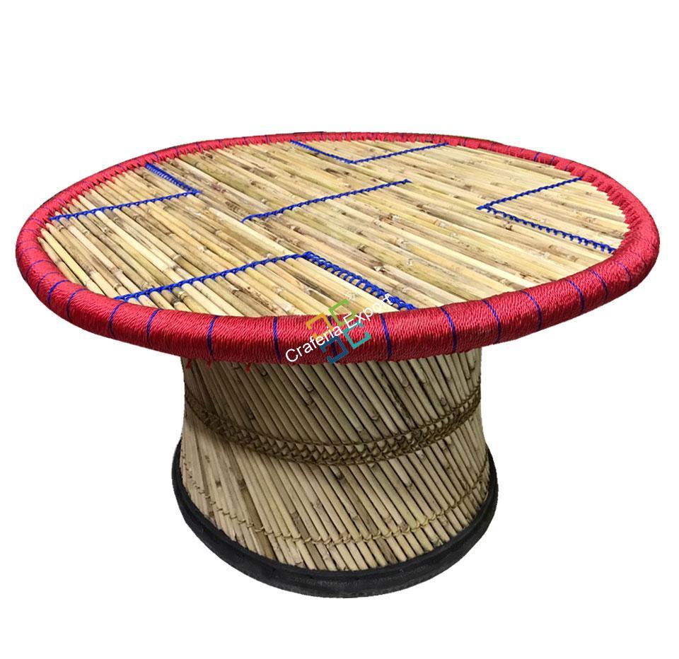 Bamboo Round Shape Cane Table for outdoor/ Garden ( xl size)