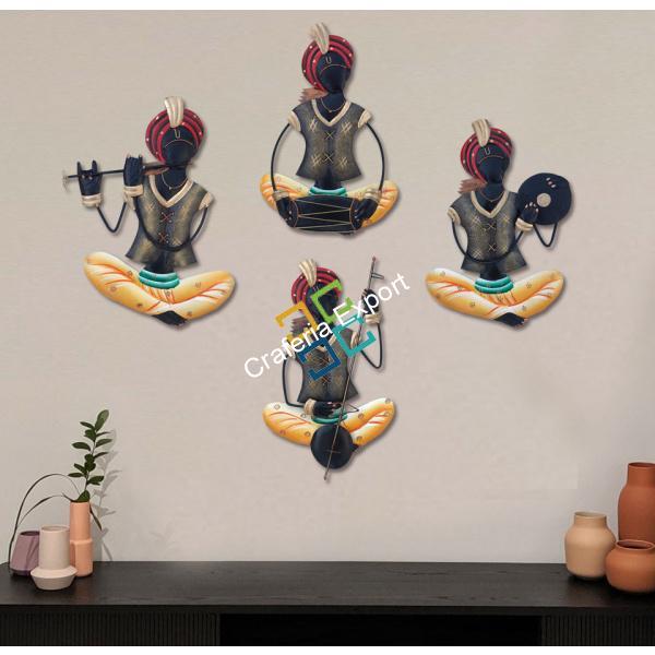 Indian Handcrafted musical Men Wall hanging showpiece for interior decor/gifts
