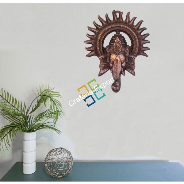Lord Ganesha with sun wall hanging showpiece for decor/gifts
