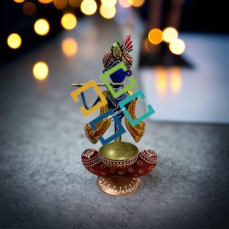Load Krishna Designe Tea Light Candle Holder For Diwali Decorations