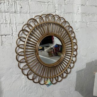 Handwoven Rattan Mirror