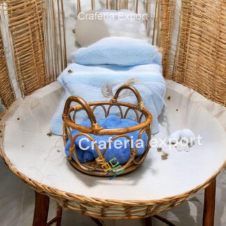 Newborn Photography Basket Cane Rattan Basket/Bed for Baby Photoshoot /Sitter Photography Props