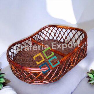 Cane Bamboo basket for gift hamper and storage decor baskets