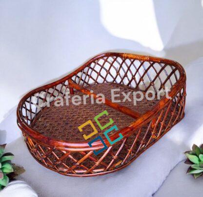 Cane Bamboo basket for gift hamper and storage decor baskets