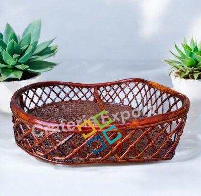 Cane Bamboo basket for gift hamper and storage decor baskets - Image 4