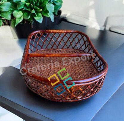 Cane Bamboo basket for gift hamper and storage decor baskets - Image 2