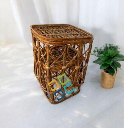 Cane Combo Stools for living room/ garden/Round Sitting Stools for Balcony/ Bamboo Stools (16 by 17inch , 14 by 15inch) - Image 2
