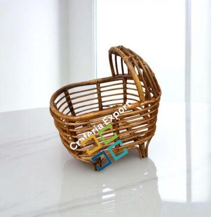 Bamboo Cane Baby Bed for Photography Prop /Cane Pram for Photos / Newborn Baby Photoshoot Cane Bed Prop - Image 3
