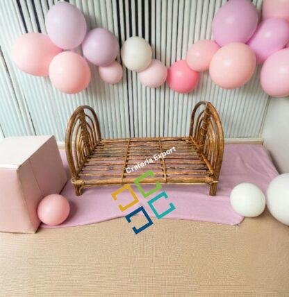 Bamboo Cane Newborns Bed / Basket / Infant Girl Photography Props / Posing basket for Photography / Cane Cradle Bed