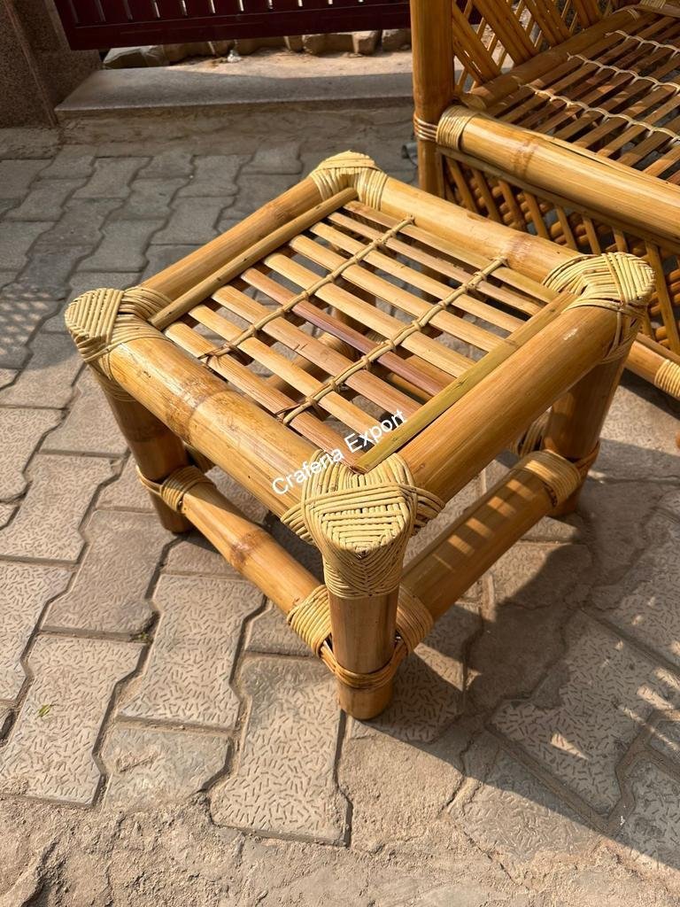 Eco-friendly Bamboo Chair table sofa furniture set for living room, café, restaurant, office- natural brown color