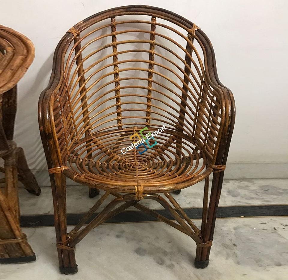 Cane Crafts Handmade Eco-Friendly Chair And Table Set