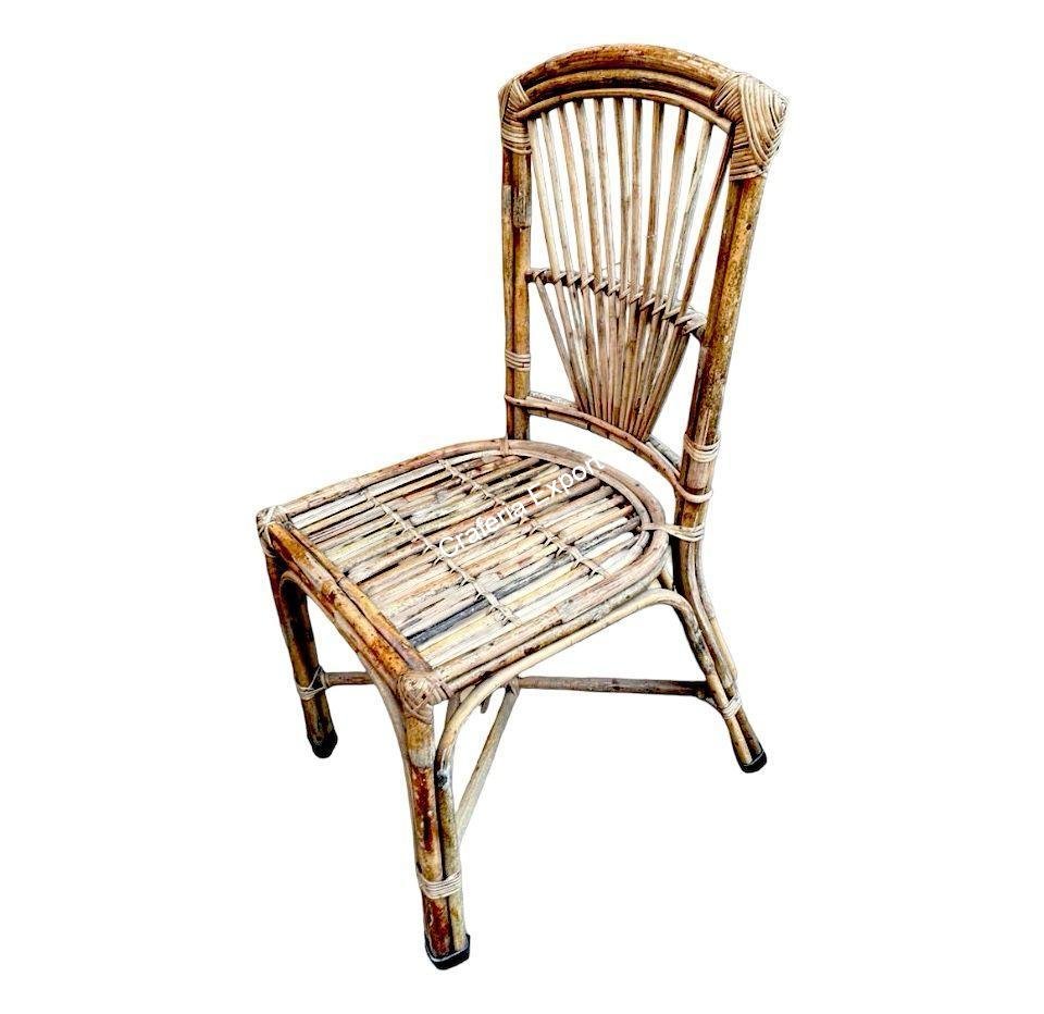 Rattan cane wicker chair for indoor outdoor sitting home, cafe , office , living room -  set of 2(Brown color)