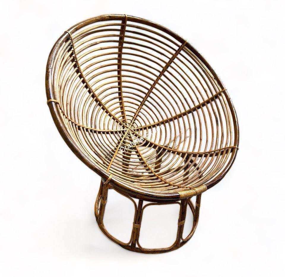 Round Rattan Cane Chair | Recliner Chair for Indoor Outdoor