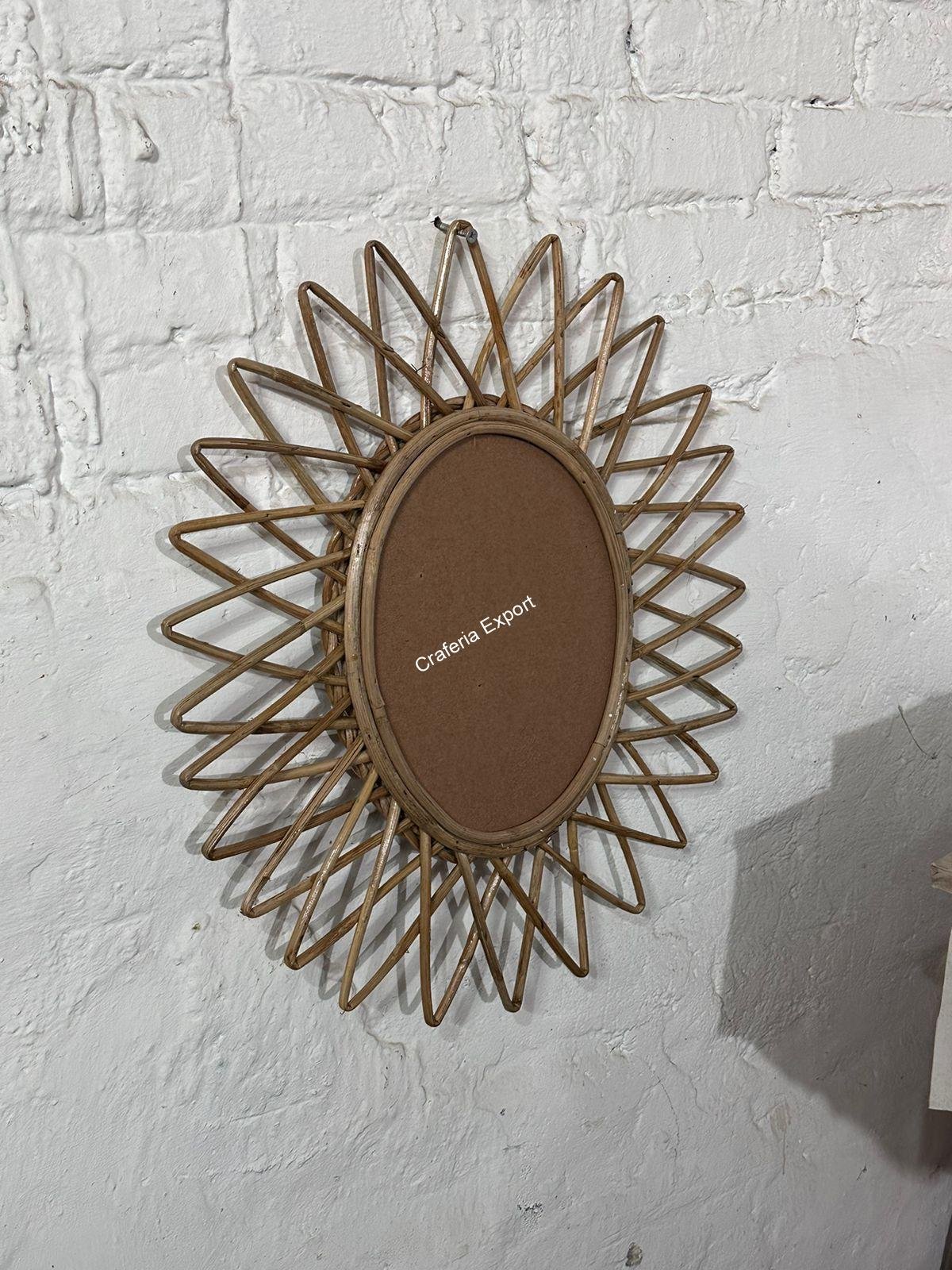 Rattan Cane Wall Mirror | Bamboo Wall Mirror for Wall Decor/Gifts