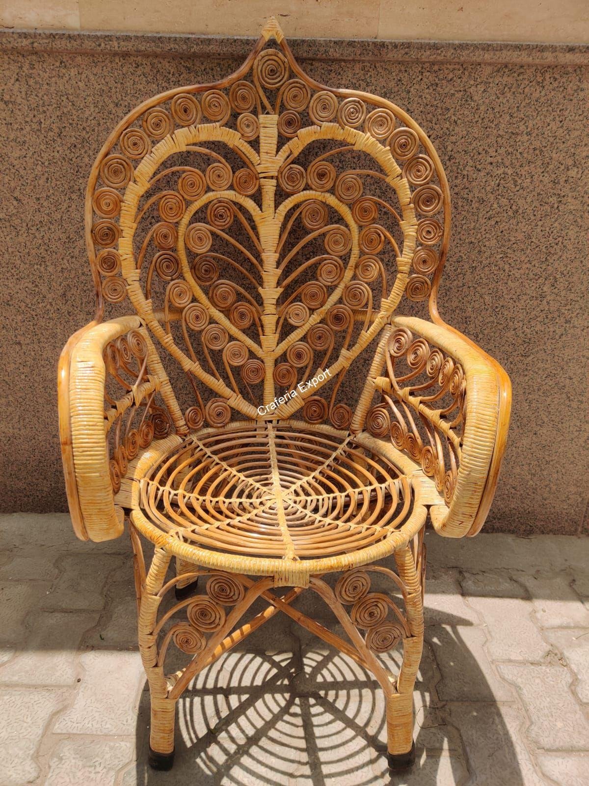 Cane Designer Maharaja Chairs for Events, Hotels & Weddings | Handcrafted Cane Rattan Chairs for Luxury Decor