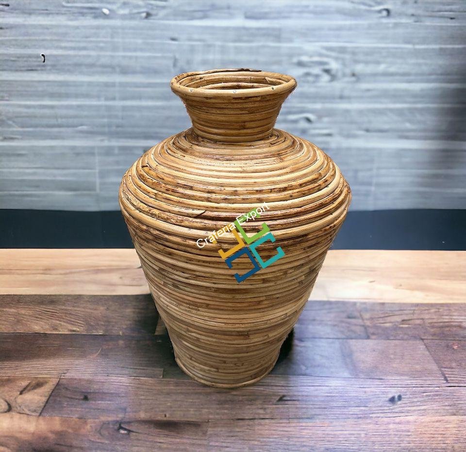 Cane Or Rattan Natural Handmade Flower Vases