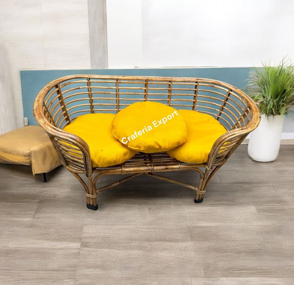 Cane bamboo Pet Bed for Dogs/ Cats | Cane Sofa Bed for Photoshoot