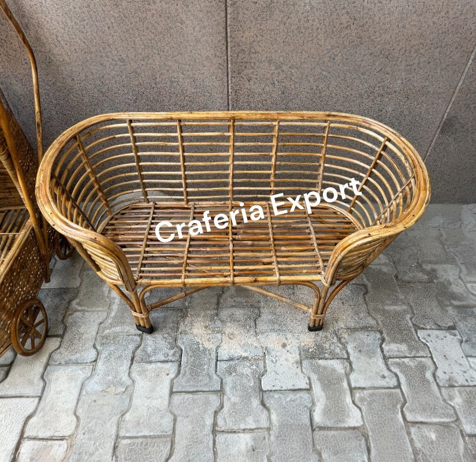 Cane bamboo Pet Bed for Dogs/ Cats | Cane Sofa Bed for Photoshoot