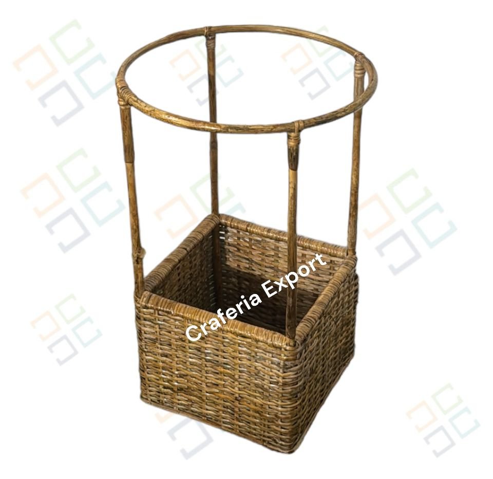 Cane Air Balloon Basket for Baby Props | Bamboo Balloon Basket for Decorative -Event/ Birthday Parties