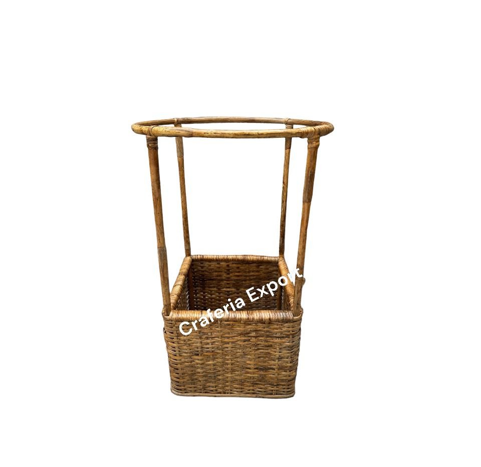 Cane Air Balloon Basket for Baby Props | Bamboo Balloon Basket for Decorative -Event/ Birthday Parties