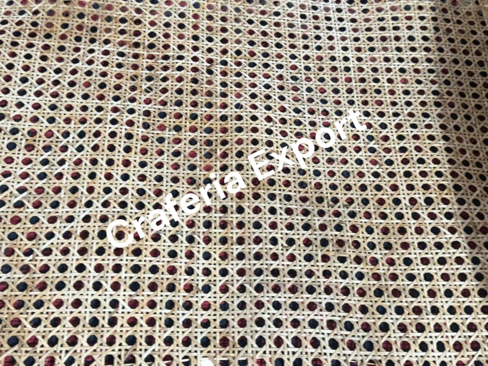 Natural Rattan Cane Webbing Roll Mesh Pattern Weaving Cane Mesh Roll for Furniture / Chairs / Cabinet / Almirah / Door / Wall Ceiling