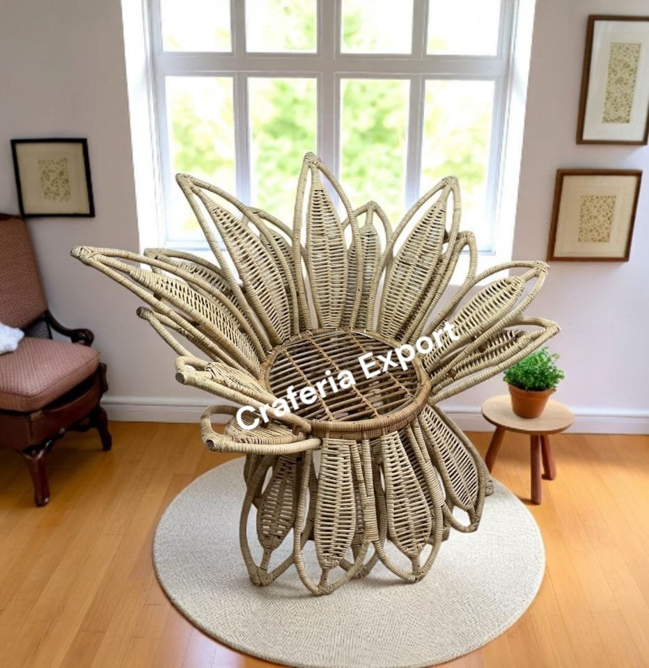 Rattan Cane Flower Chair / Bait Kursi  / Bamboo Decor Chair for Events / Cafe/ Wedding for indoor/outdoor both