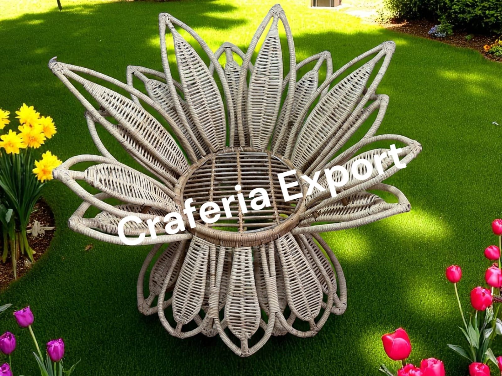 Rattan Cane Flower Chair / Bait Kursi  / Bamboo Decor Chair for Events / Cafe/ Wedding for indoor/outdoor both