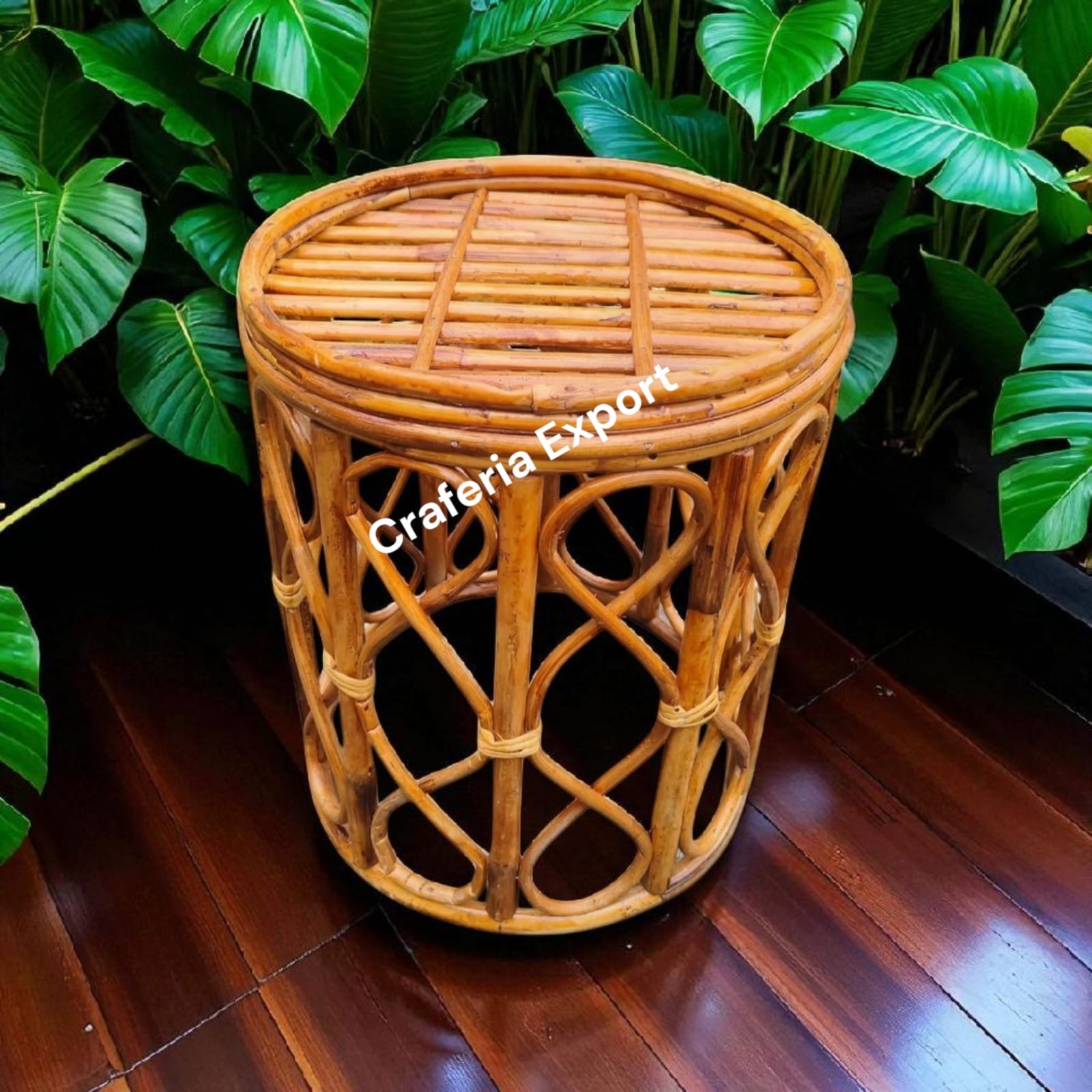 Eco-Furniture Durable Cane Stool Friendly Bamboo Furniture