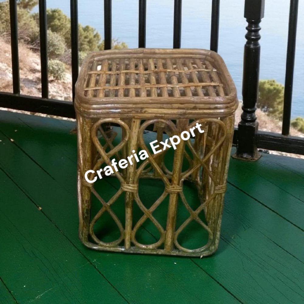 Cane Stool for Home Living Room and Office Set of 2 Stool