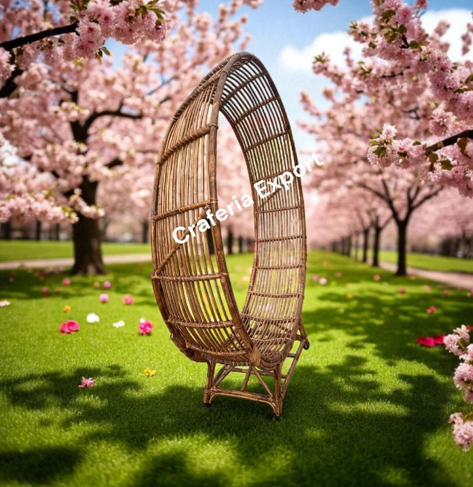 Unique Designer Round  Cane Chair / Bamboo Chair for Cafe/Event/Wedding Party /Chair for Photoshoot Indoor Outdoor