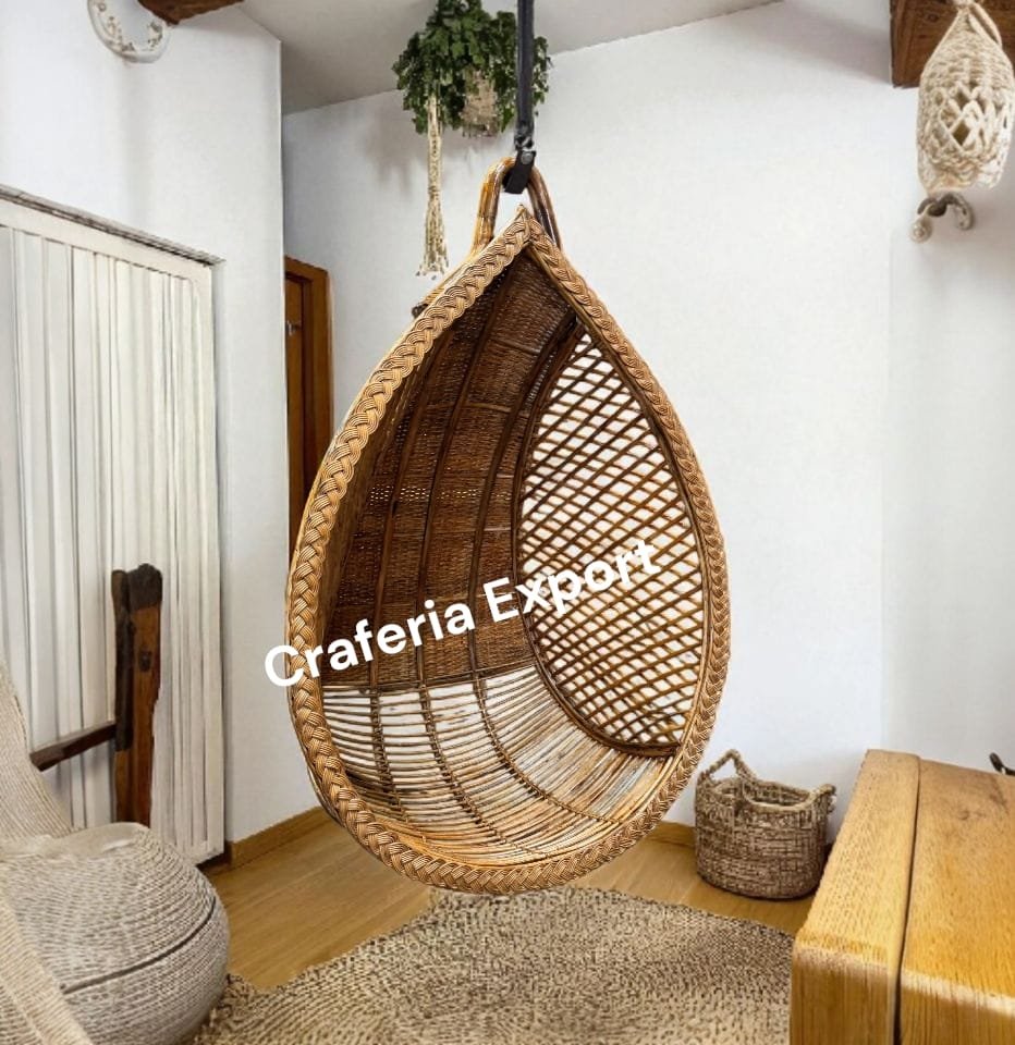 Cane Swing Jhula / Bamboo Jhula for indoor outdoor / Hanging Swing balcony garden