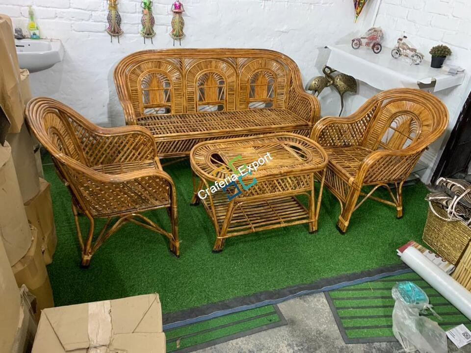 Cane Rattan Wicker Sofa Set Furniture For Living Room