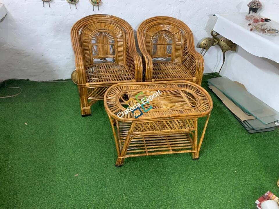 Cane Rattan Chairs with Table Set Furniture for Living Room/Balcony/Garden