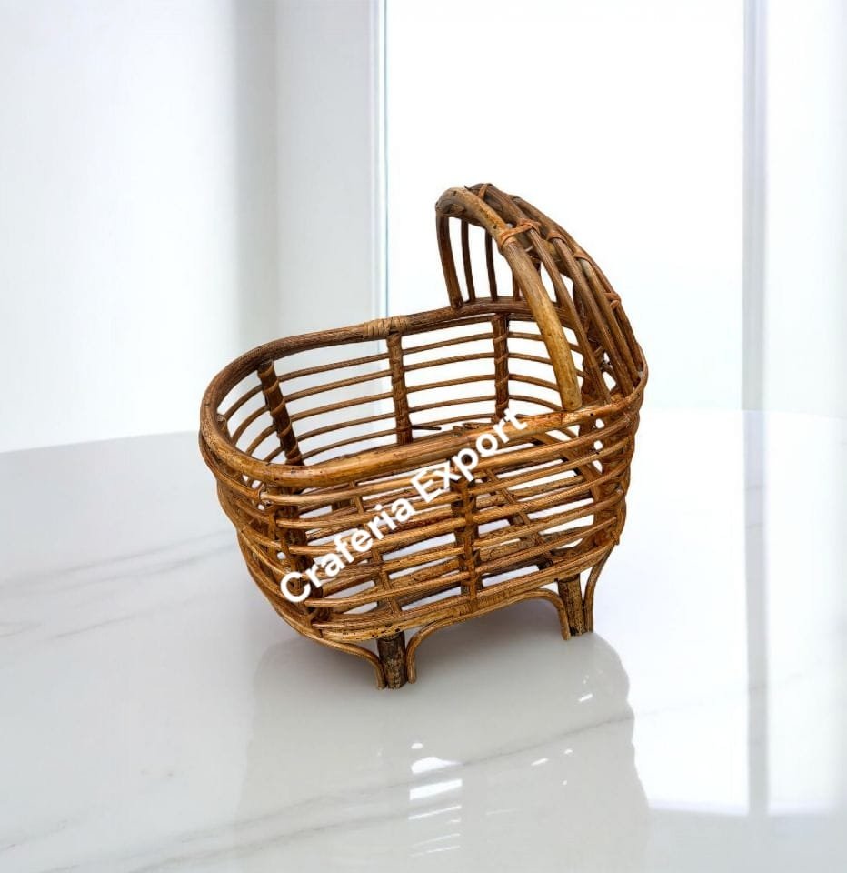 Bamboo Cane Baby Bed for Photography Prop /Cane Pram for Photos / Newborn Baby Photoshoot Cane Bed Prop
