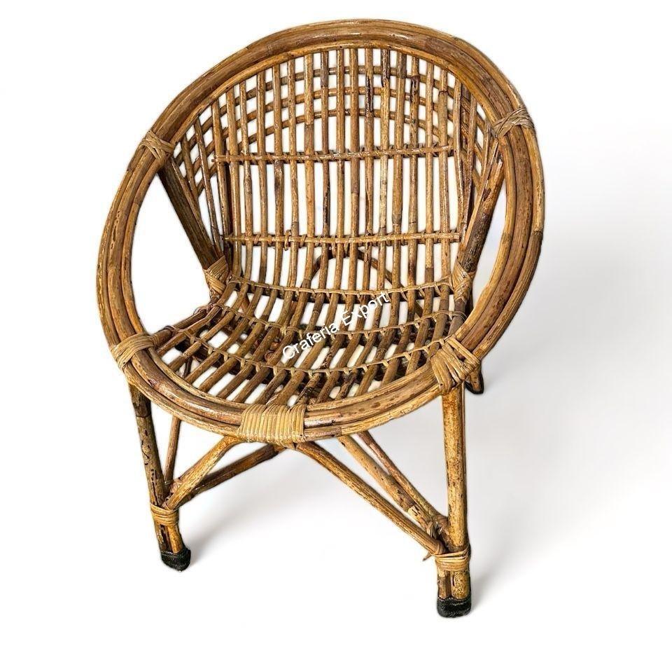 Wooden Cane (Rattan, Bait) Chair for living room/ balcony/ office | Bamboo Chair with oval Shaped indoor outdoor