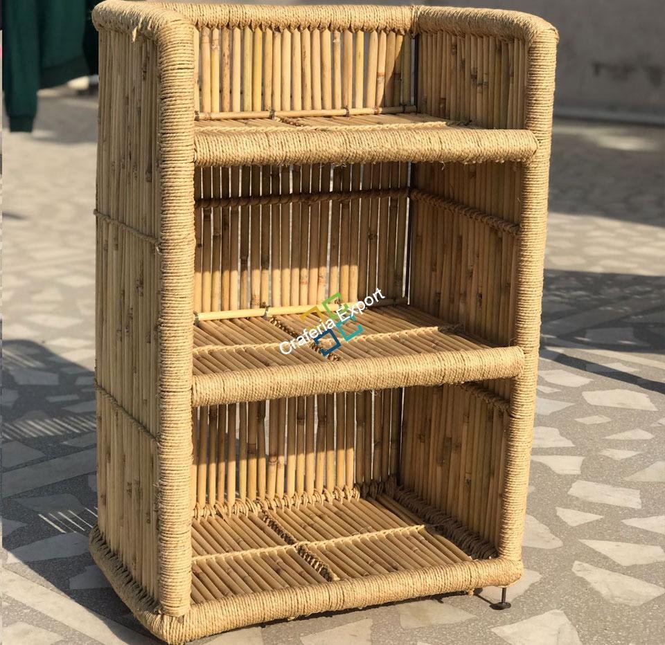 Eco Friendly Bamboo Rack Space Organizer Multi Use Stand |Shoe Stand For Home Office Hotels