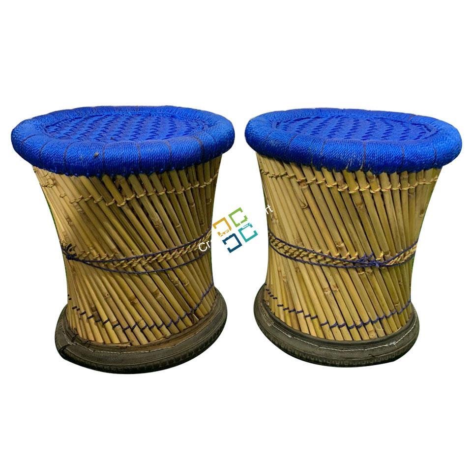 Round Handmade  Mudha Set For Home Office Garden Outdoor
