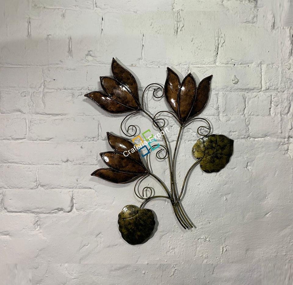 Interior decor metal flower wall hanging with petals