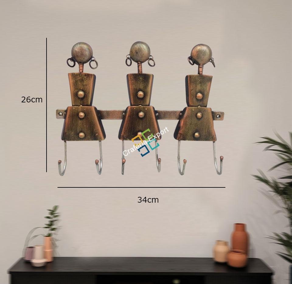 unique Tribal Men key hanger for wall decoration