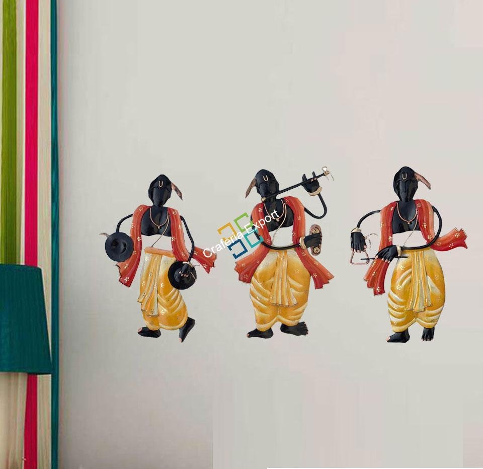 Amazing Pandit Musician wall hanging decoration showpiece ( set of 2)