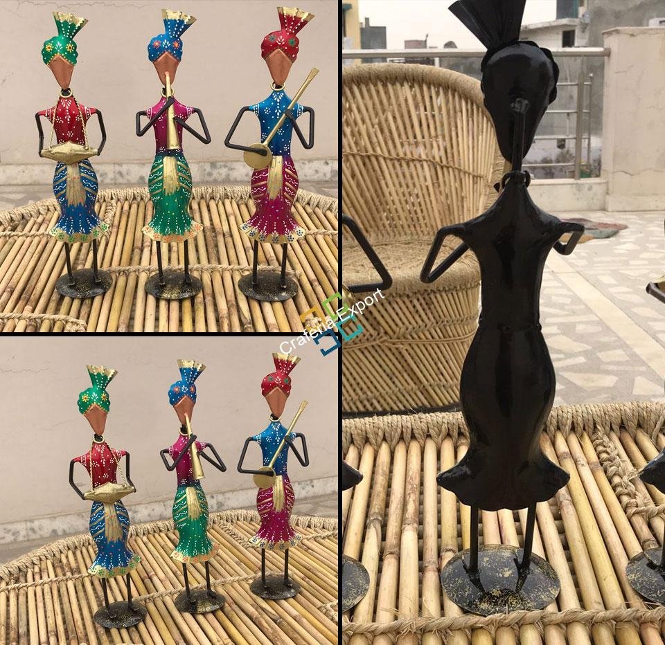 Antique 3 Punjabi Musican Men Figurine/Showpiece For Decor