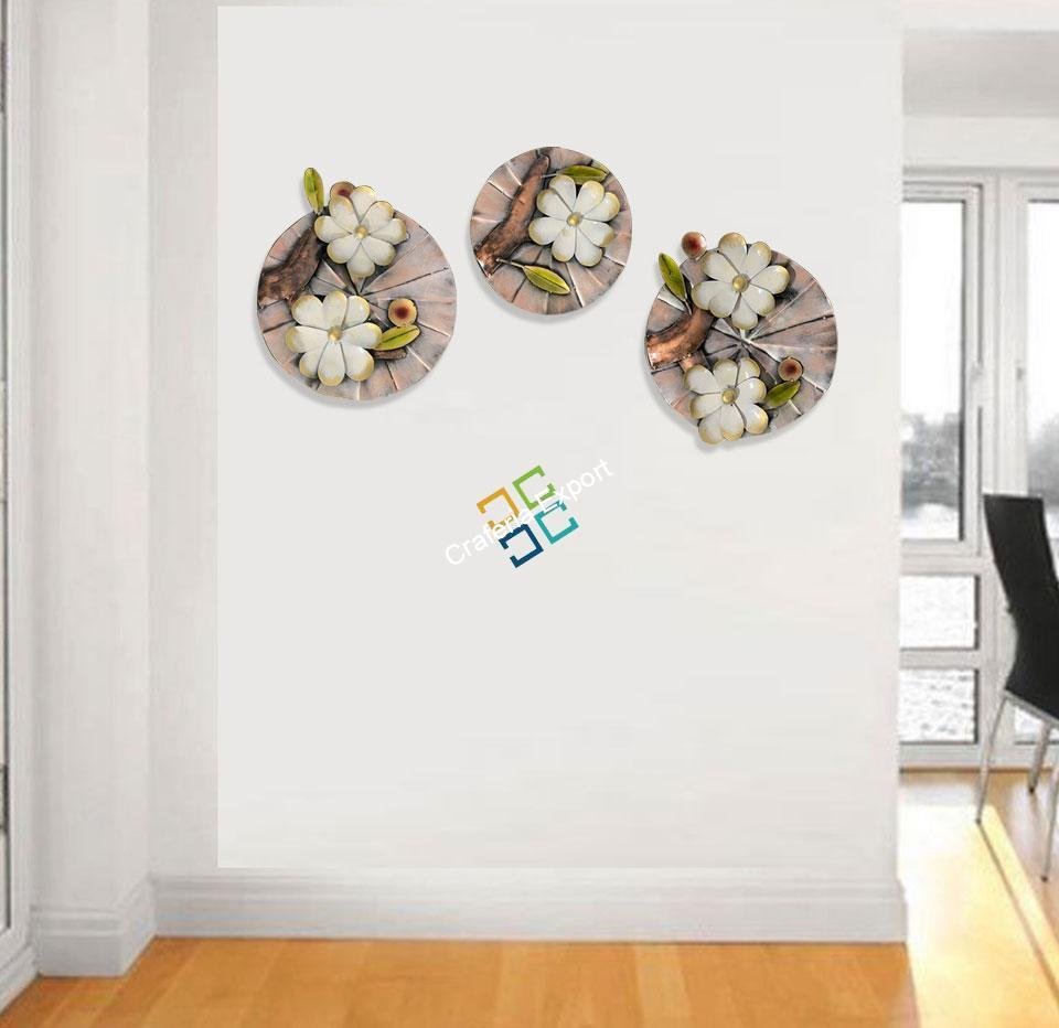 unique wall art panels of flowers on a tree for home decor - Set of 3 