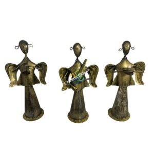Antique Musical showpiece Star Angels Set with T-light Holder for home decor, table decor and gifts