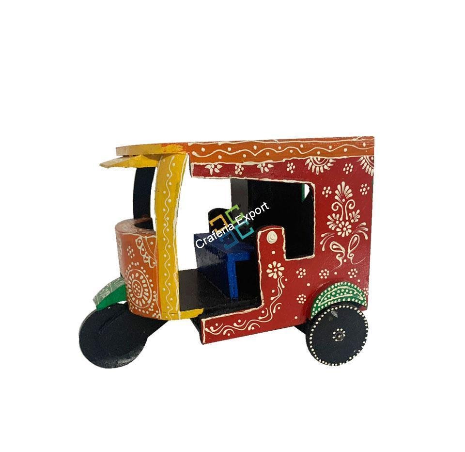 Wooden auto rickshaw decorative showpiece / table decor for home decor