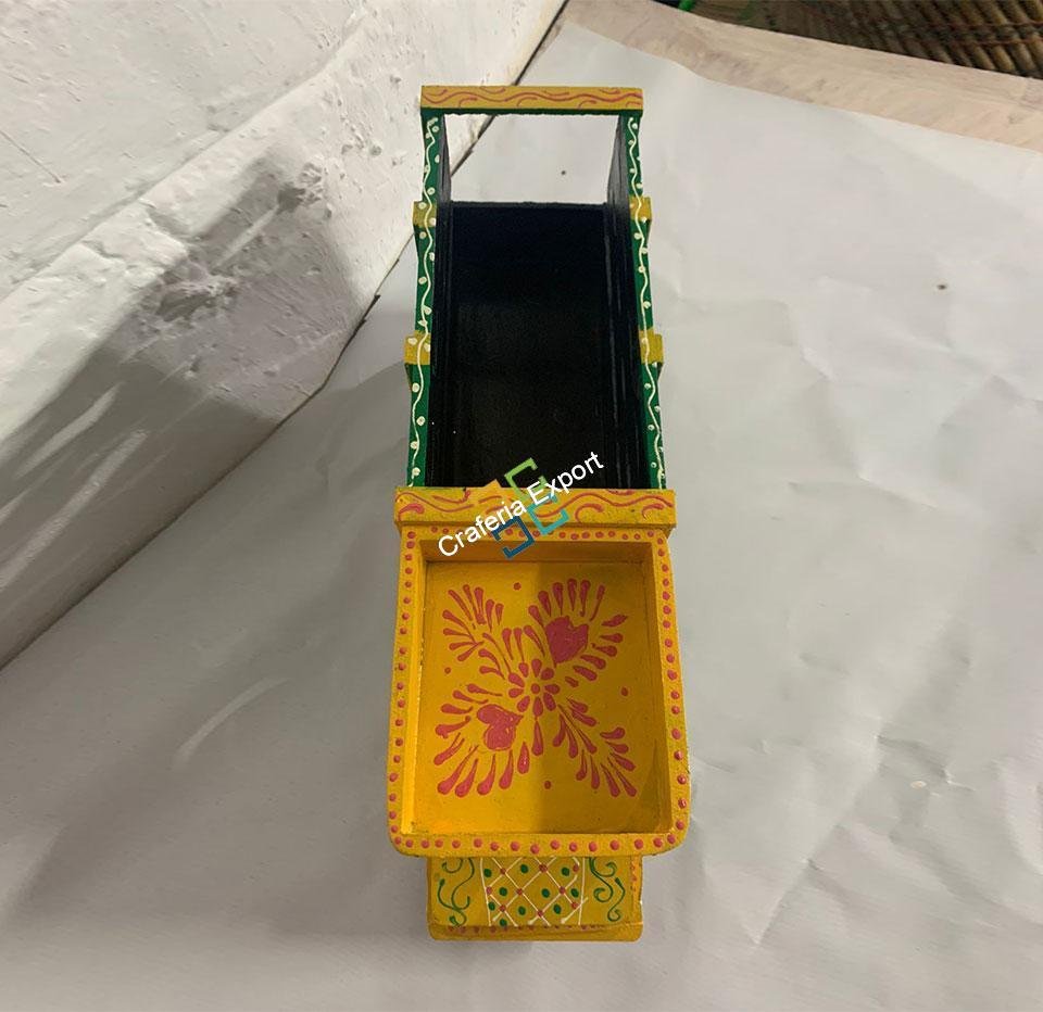 Antique wooden truck decorative showpiece hand painted